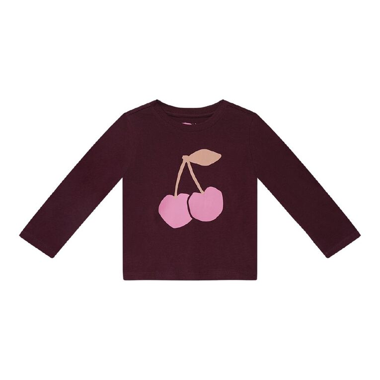 Young Original Toddler Long Sleeve Printed Tee, Red Mid, hi-res