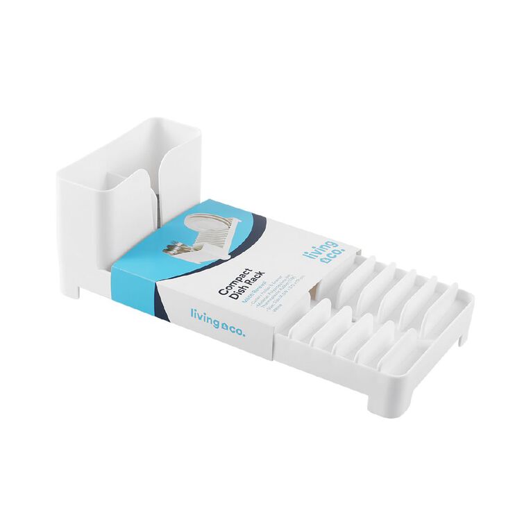 Living & Co Compact Dish Rack and Cutlery Holder, , hi-res