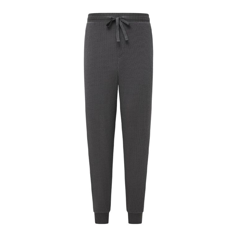 H&H Men's Waffle Pyjama Pants, Grey Dark, hi-res