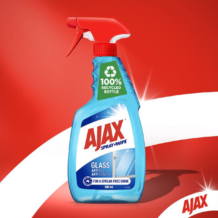 Ajax Spray n' Wipe Triple Action Glass Cleaner 500ml, , hi-res