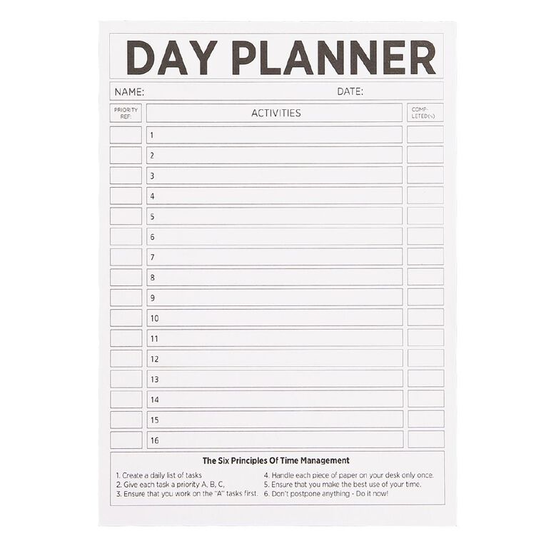 WS Day Planner Pad 50 Sheets A4, , hi-res