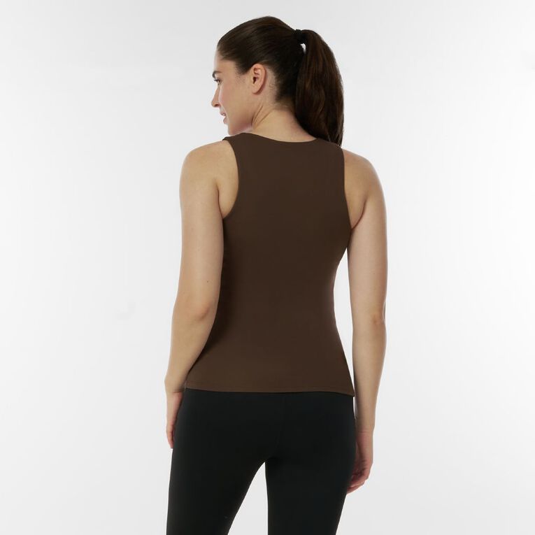 Active Intent Women's Active Shelf Bra Tank, Brown Dark, hi-res