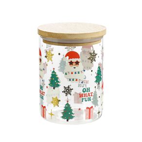 Wonderland Home Glass Canister Santa 750ml