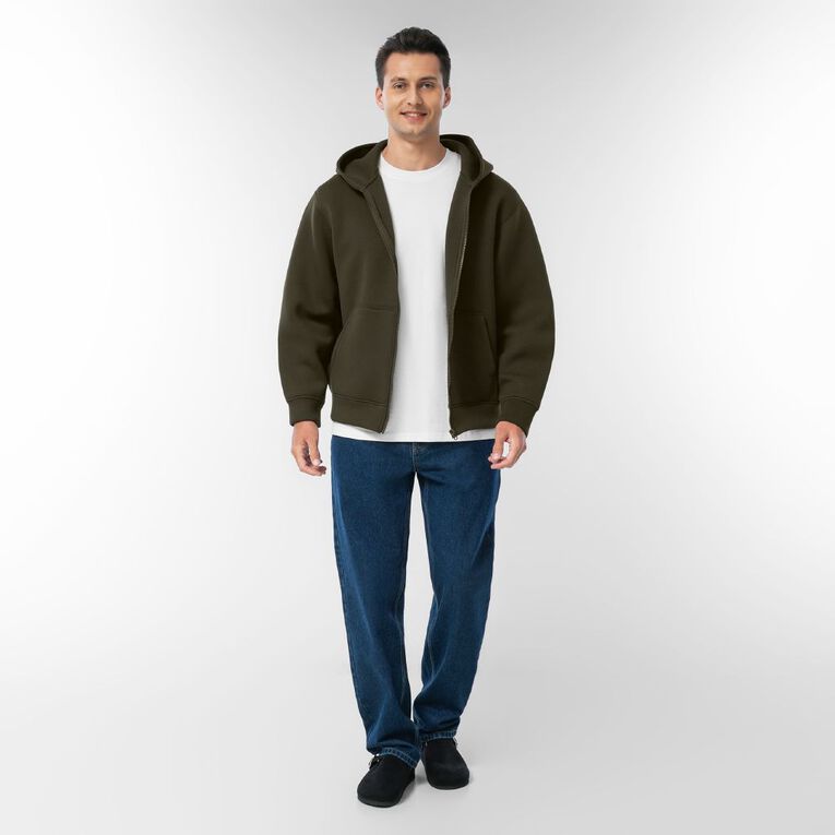 Garage Men's Zip-Thru Scuba Sweat, Green Dark, hi-res