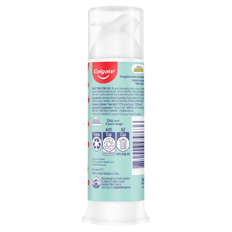 Colgate Minions Kids Strawberry Pump 85g, , hi-res