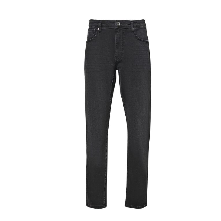 H&H Men's Straight Leg Jeans, Black, hi-res