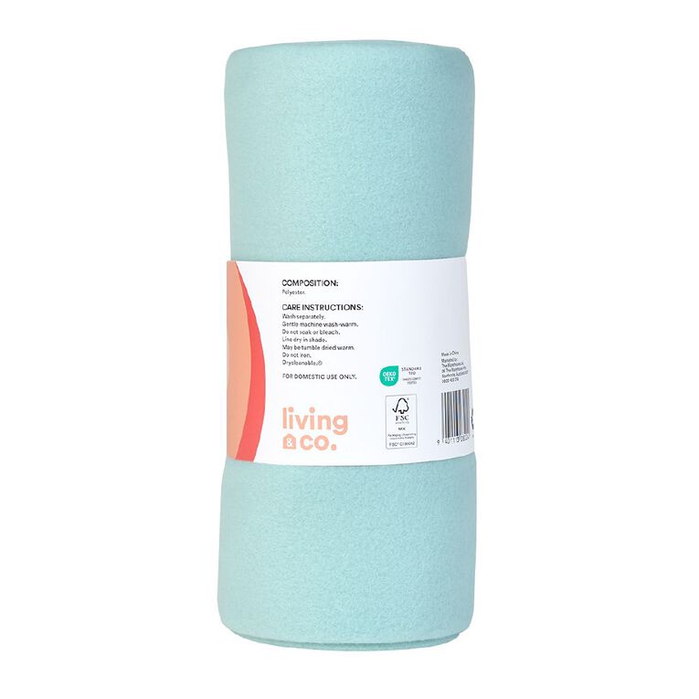 Living & Co Polar Fleece Throw 127cm x 152cm, , hi-res