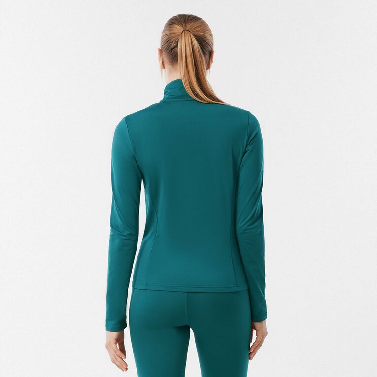Active Intent Women's Thermal Zip Sweat, Green Dark, hi-res