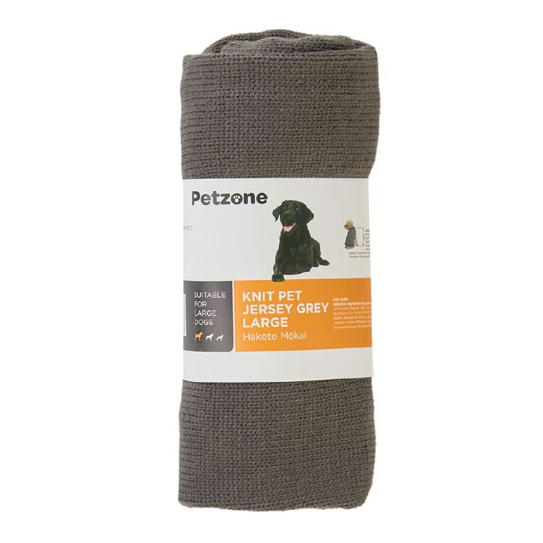 Petzone Knit Pet Jersey Grey Large, , hi-res