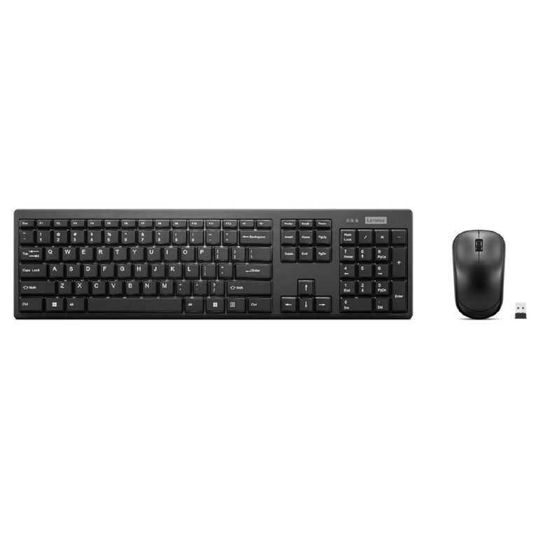 Lenovo 100 Wireless Combo Keyboard And Mouse Black, , hi-res