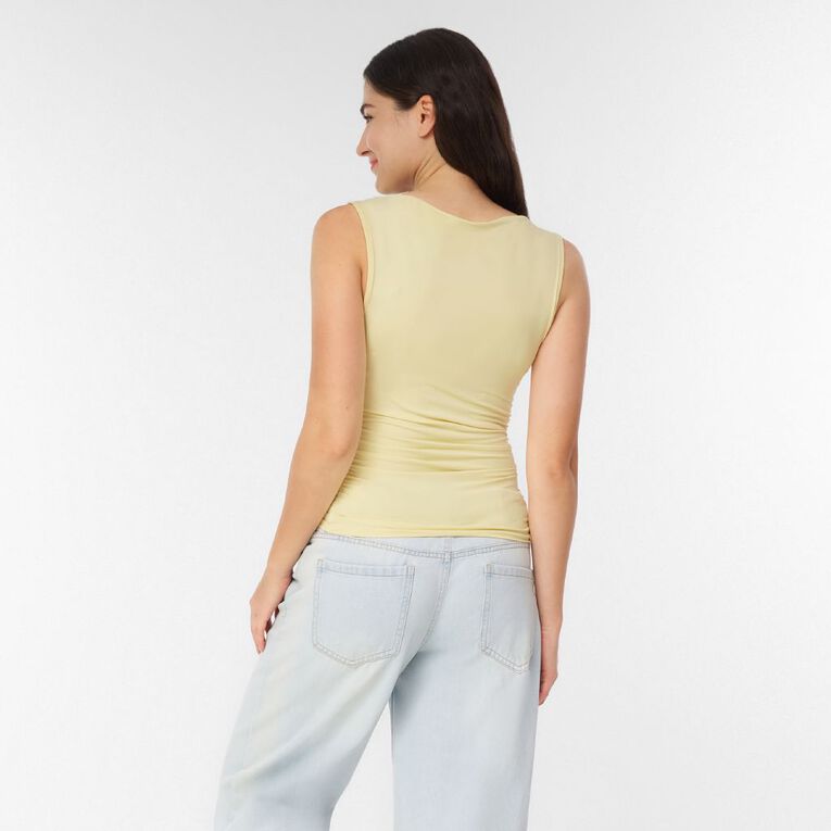 H&H Women's Contour Boat Neck Top, Yellow Light, hi-res
