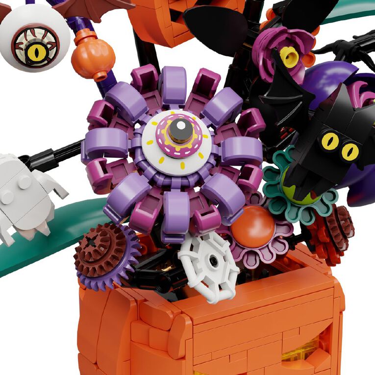 Midnght Pumpkin Bouquet - Spooky Blooms with Halloweeen Icons, , hi-res