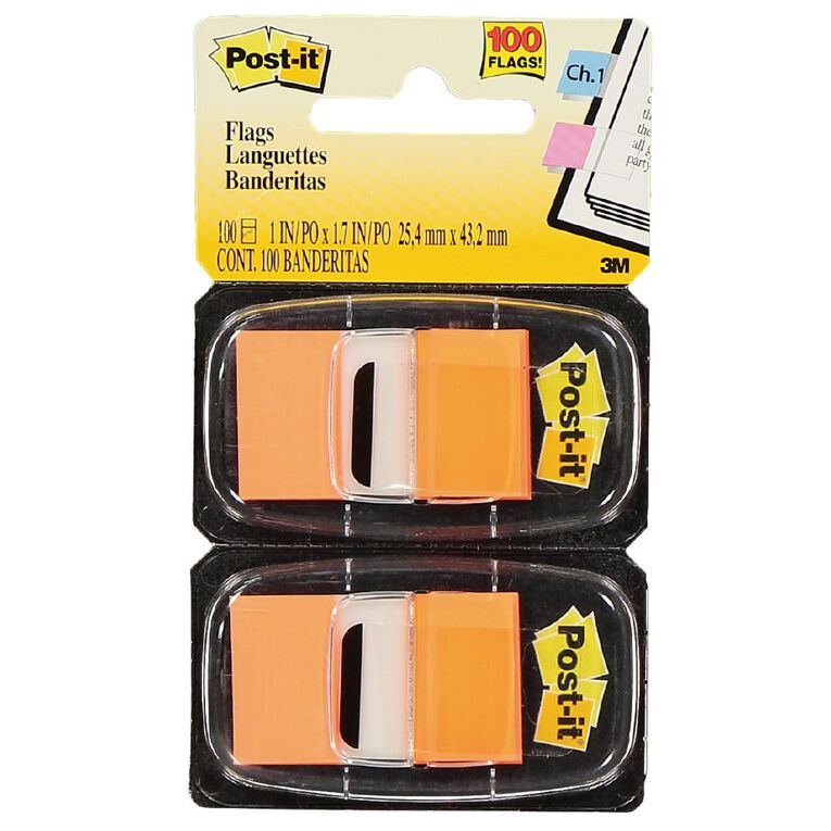 Post-It Flags 2 Pack Orange Mid, , hi-res
