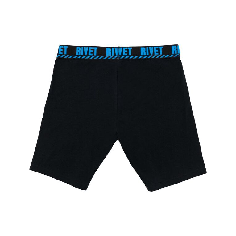 Rivet Men's Long Leg Trunks 4 Pack, Black/Grey, hi-res