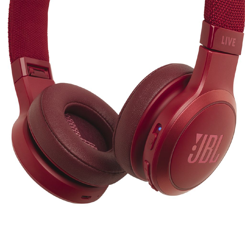 JBL Live 400BT On-Ear Wireless Headphones Red Red | The Warehouse