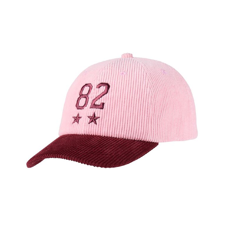 H&H Women's Slogan Cord Cap, Pink Light, hi-res