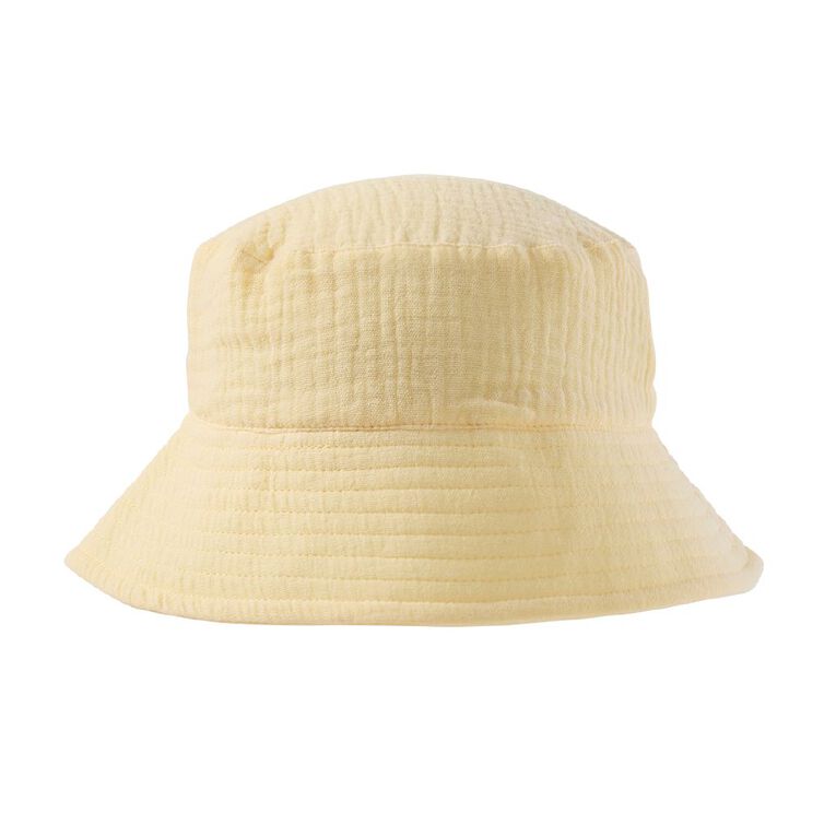 Young Original Infants' Muslin Bucket Hat, Yellow Light, hi-res