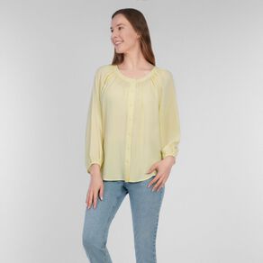 H&H Women's Boho Button Blouse