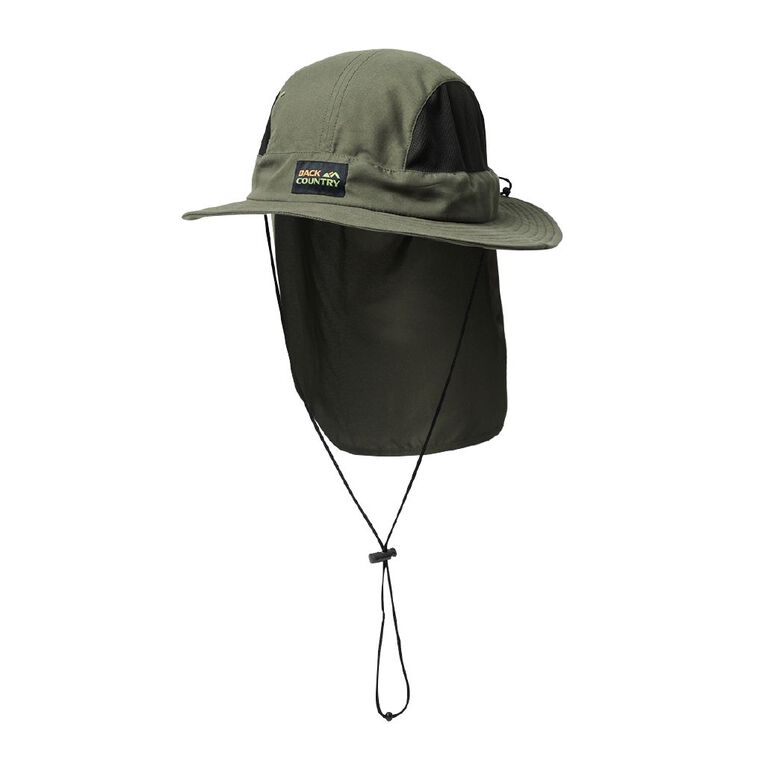 Back Country Adults' Panel Legionnaire Hat, Khaki, hi-res