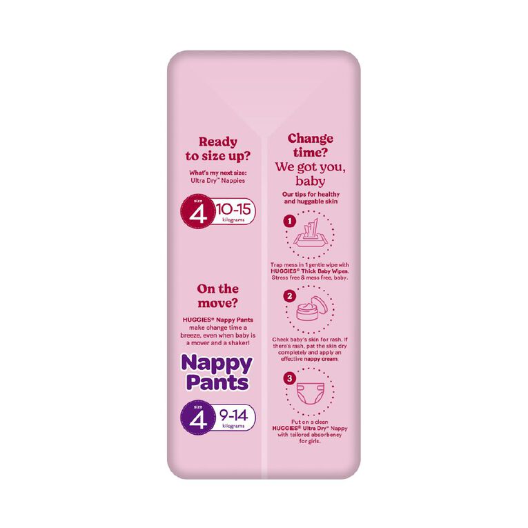 Huggies Girls' Convenience Nappy Crawler Size 3 6-11kg 22 Pack, , hi-res