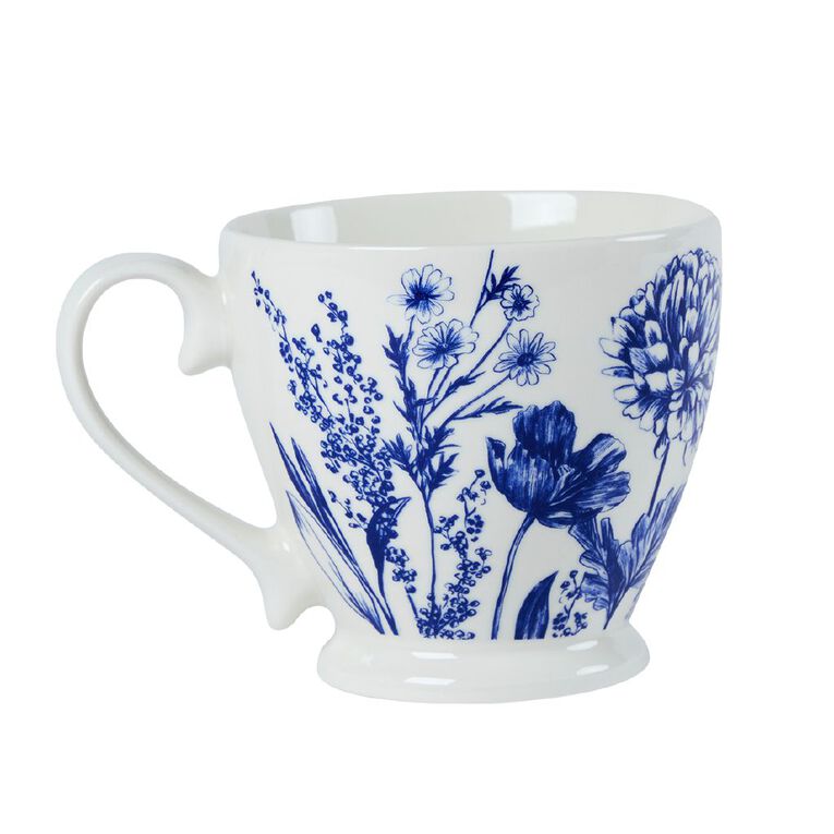 Living & Co Colonial Rose Mug White/Blue, , hi-res