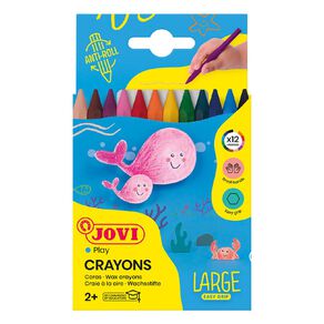 Jovi Plastic Crayons Assorted 12 Pack
