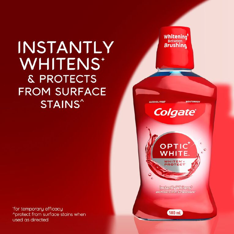 Colgate Optic White Mouthwash Freshmint 500ml, , hi-res