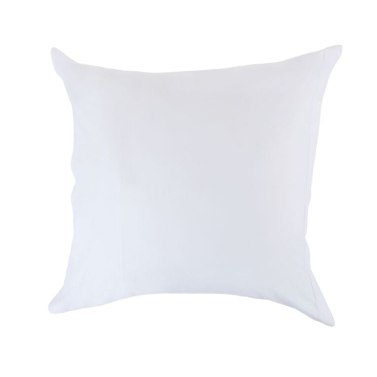 Living & Co Euro 400TC Cotton Sateen Pillowcase White, , hi-res