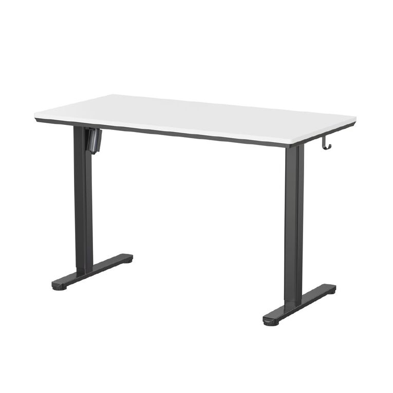 Workspace Height Adjustable Desk 1200W with Drawer White, , hi-res