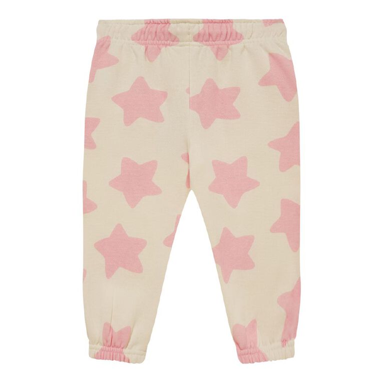 Young Original Toddler Girls' Print Trackpants, Cream, hi-res