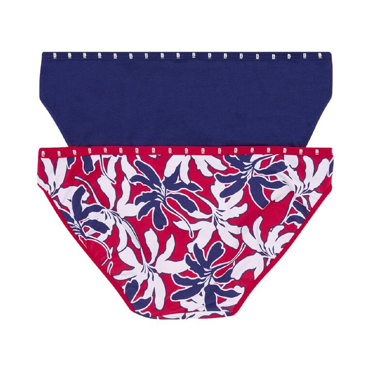 B FOR BONDS Women's Bikini Briefs 2 Pack, NAV/MROON B FOR BONDS Women's Bikini Briefs 2 Pack, NAV/MROON, hi-res