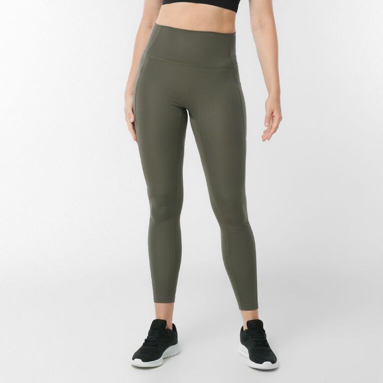Active Intent Women's Soft Side Pocket Leggings, Green Mid, hi-res