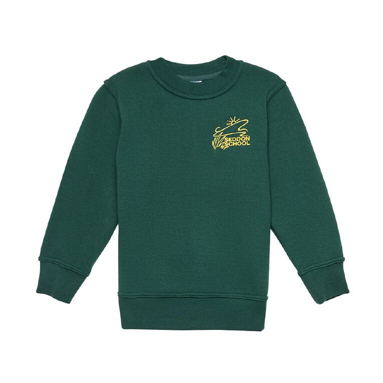 Schooltex Seddon School Sweatshirt with Embroidery, Bottle Green, hi-res