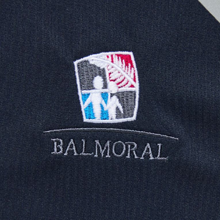 Schooltex Balmoral Intermediate PE Tee with Embroidery, Navy/Red, hi-res