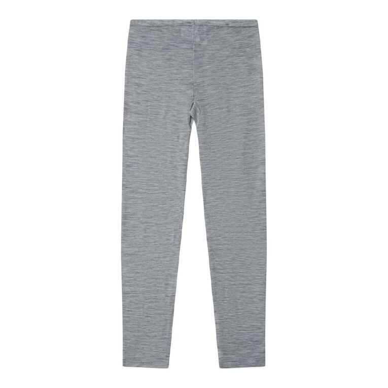 H&H Kids' Merino Thermal Leggings, Grey Marle, hi-res