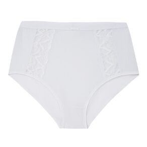 H&H Women's Jacquard And Lace Full Briefs