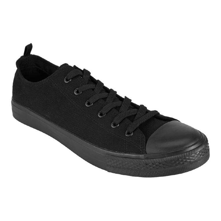 H&H Adults' Unisex Freestyle Canvas Low Top Sneakers, W24 Black, hi-res