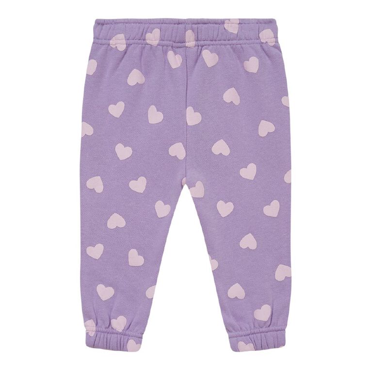 Young Original Babies' Printed Trackpants, Purple Light, hi-res