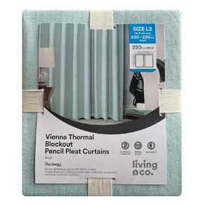 Living & Co Vienna Curtains Green 230-330cm Wide/220cm Drop