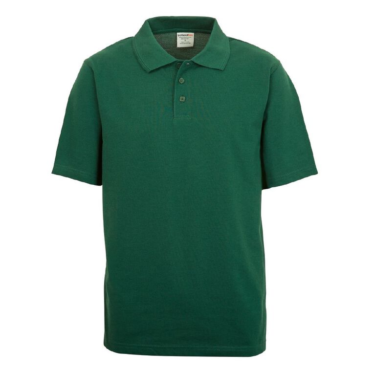 Schooltex Adults' Pique Polo, Bottle Green, hi-res