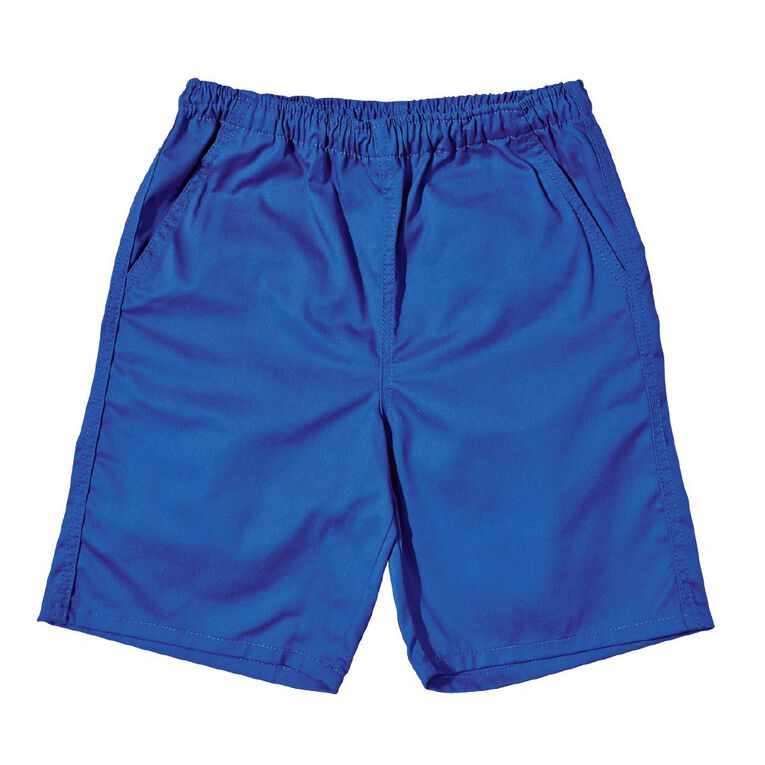 Schooltex Kids' Drill Rugger Shorts, Royal, hi-res