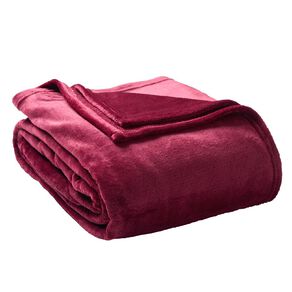 Living & Co Ultra Soft Plush Blanket Plum Queen
