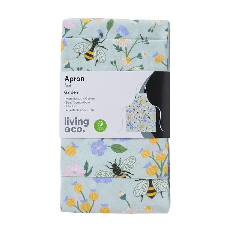 Living & Co Apron Garden Blue 70cm x 90cm, , hi-res