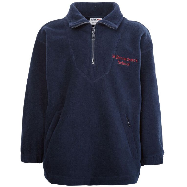 Schooltex St Bernadette's Polar Fleece Top with Embroidery, Navy, hi-res