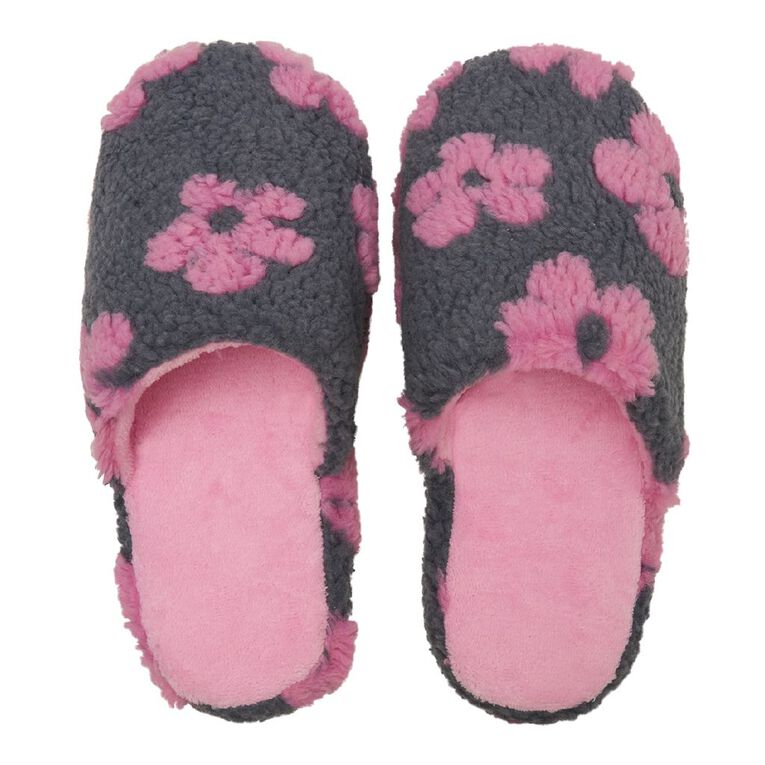 H&H Women's Bailey Scuff Slippers, Blue, hi-res
