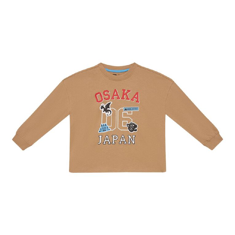 Young Original Long Sleeve Heavy Weight Tee, Brown Light, hi-res