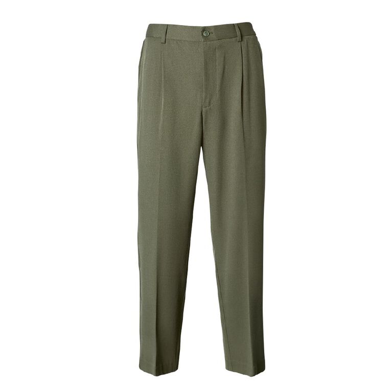 H&H Men's Smart Pleated pants, Green Dark, hi-res