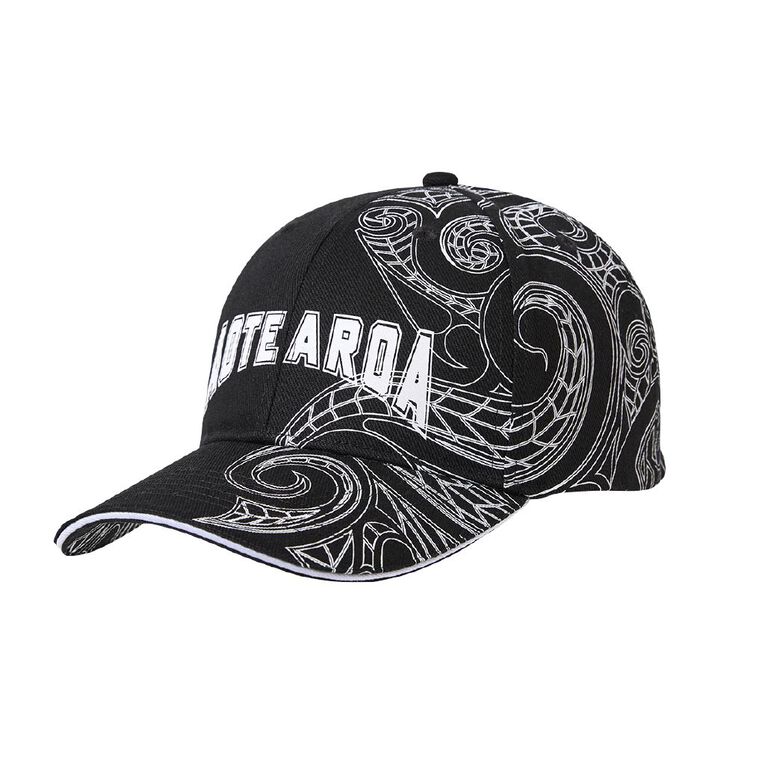 H&H Men's Aotearoa Cap, Black, hi-res