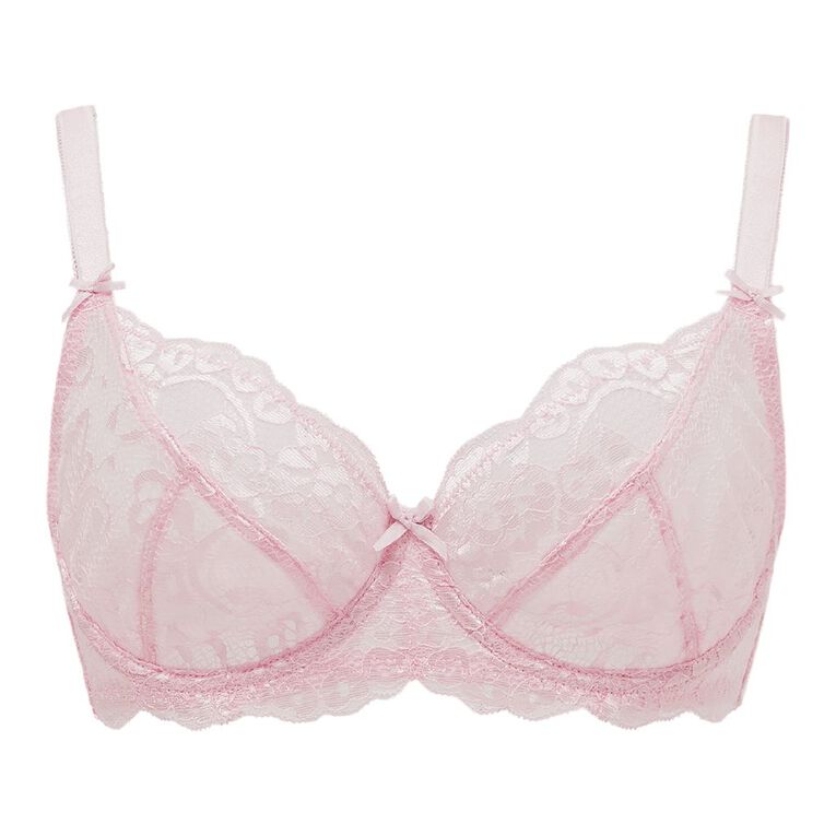 H&H Women's Ivy Lace Underwire Soft Cup Bra, Pink Light, hi-res