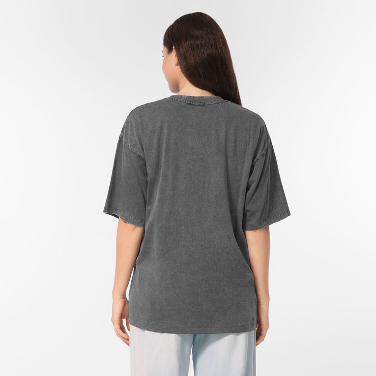 H&H Women's Short Sleeve Motor Sport Graphic Tee, Grey Dark, hi-res